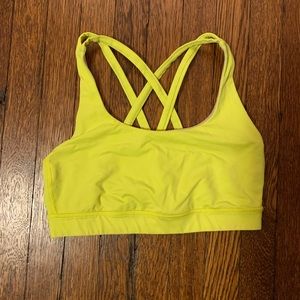 Lululemon Neon Yellow Energy Bra